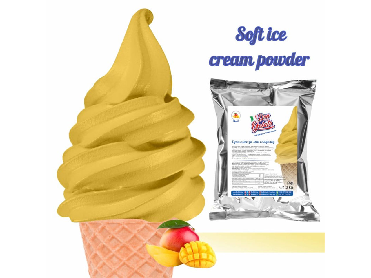 Mango Softeis Pulver